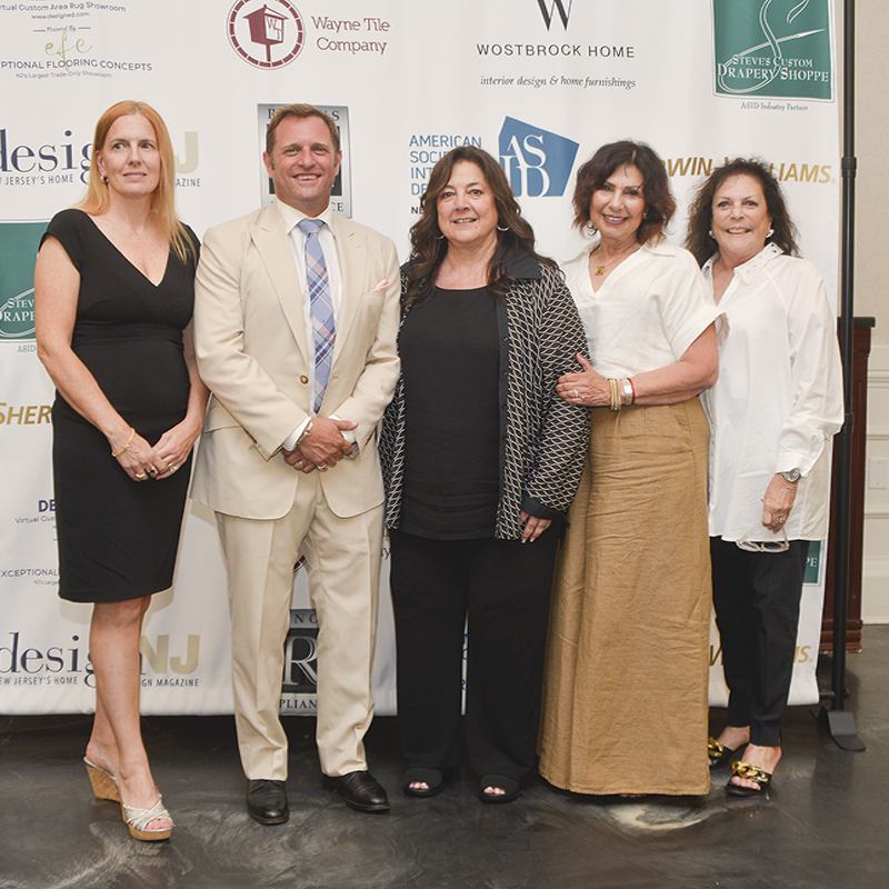 From left to right: Jill Ryan, Jill Ryan Interiors; George Oliphant of NBC’s George to the Rescue; Anna Maria Mannarino, Mannarino Designs; Sheila Rich, Sheila Rich Interiors; Ivee Fromkin, I. Fromkin Interiors